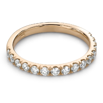 Gold ring with brilliants "Diamond strip 74"