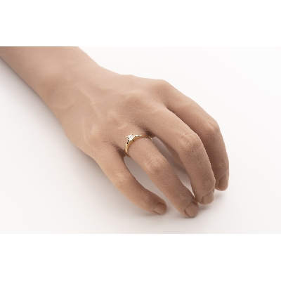 Gold ring with brilliant diamond "Goddess 392"