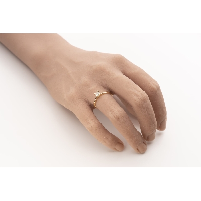 Auksinis žiedas su deimantu "Nepamirštamasis 60"