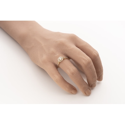 Gold ring with brilliants "Bouquet of diamonds 63"