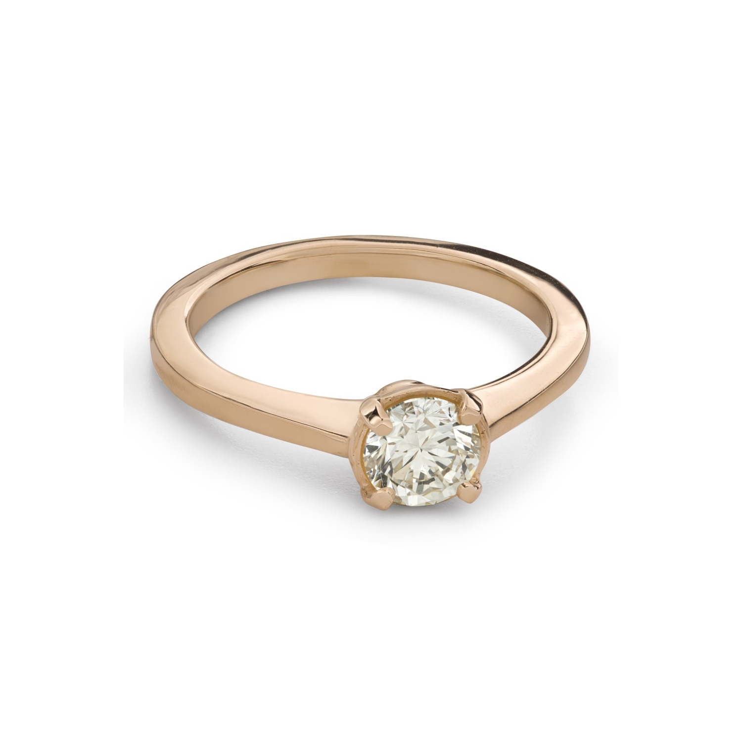 Gold ring with brilliant diamond "Unforgettable 66"