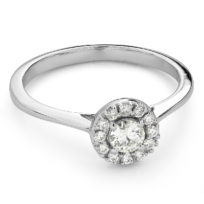 Engagment ring with brilliants "Diamond flower 60"