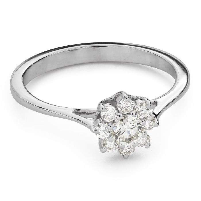 Engagment ring with brilliants "Diamond flower 62"