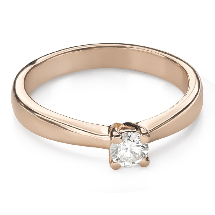 Gold ring with brilliant diamond "Goddess 427"