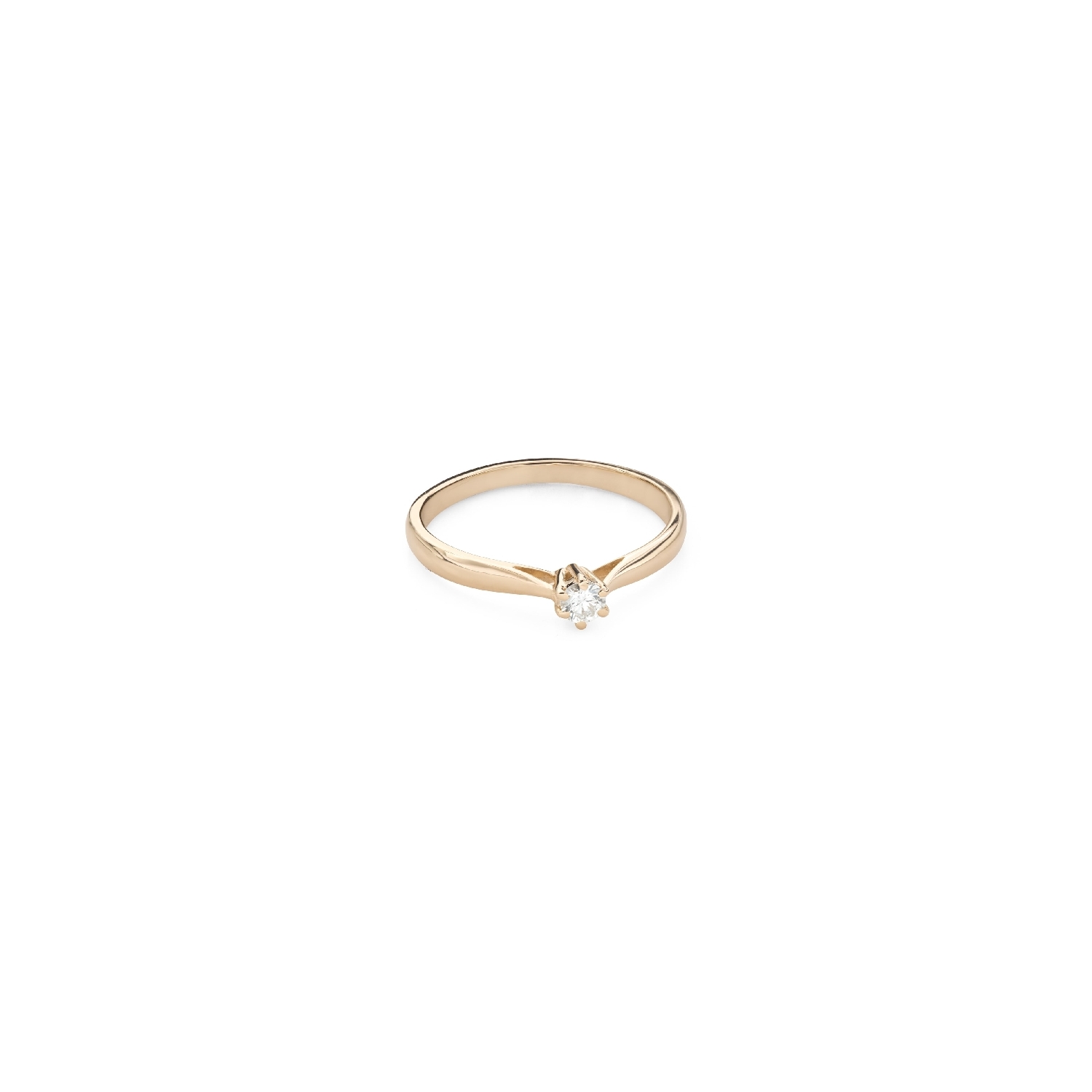 Gold ring with brilliant diamond "Purity 98"