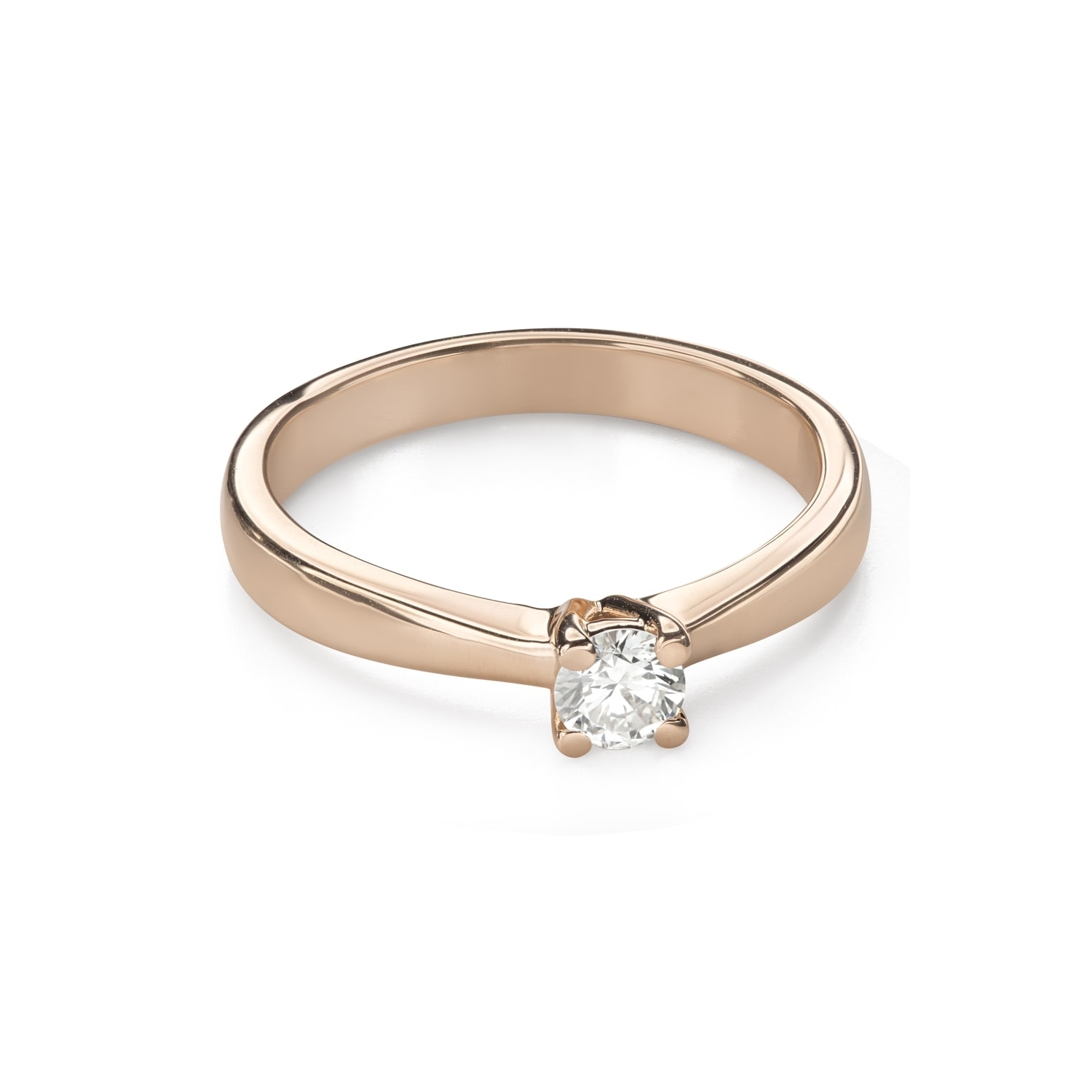 Gold ring with brilliant diamond "Goddess 447"