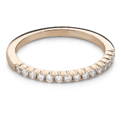 Gold ring with brilliants "Diamond strip 81"