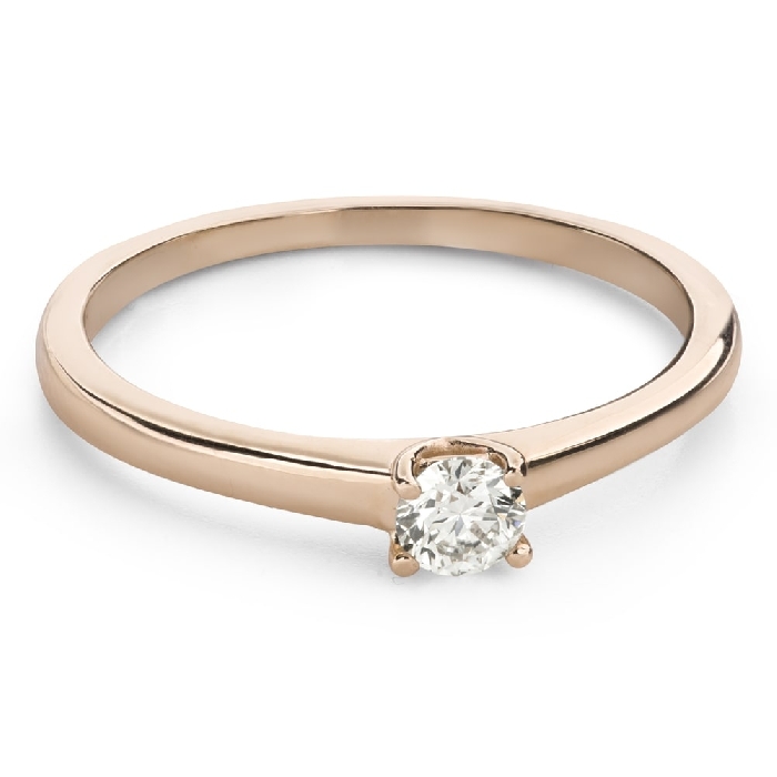 Gold ring with brilliant diamond "Goddess 469"
