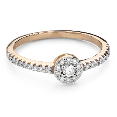 Engagment ring with brilliants "Bouquet of diamonds 66"