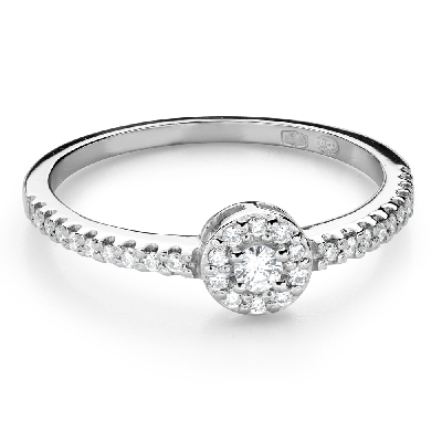 Engagment ring with brilliants "Bouquet of diamonds 67"