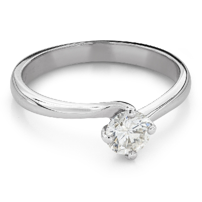Engagement ring with brilliant "Intertwined destinies 129"