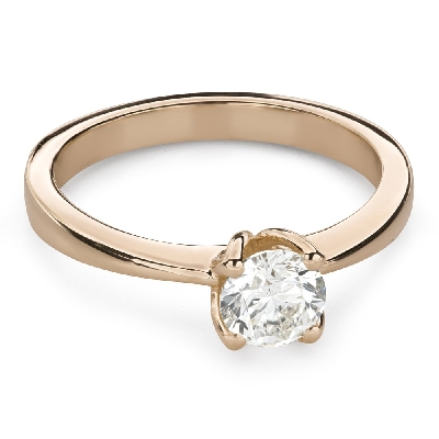 Gold ring with brilliant diamond "Goddess 478"