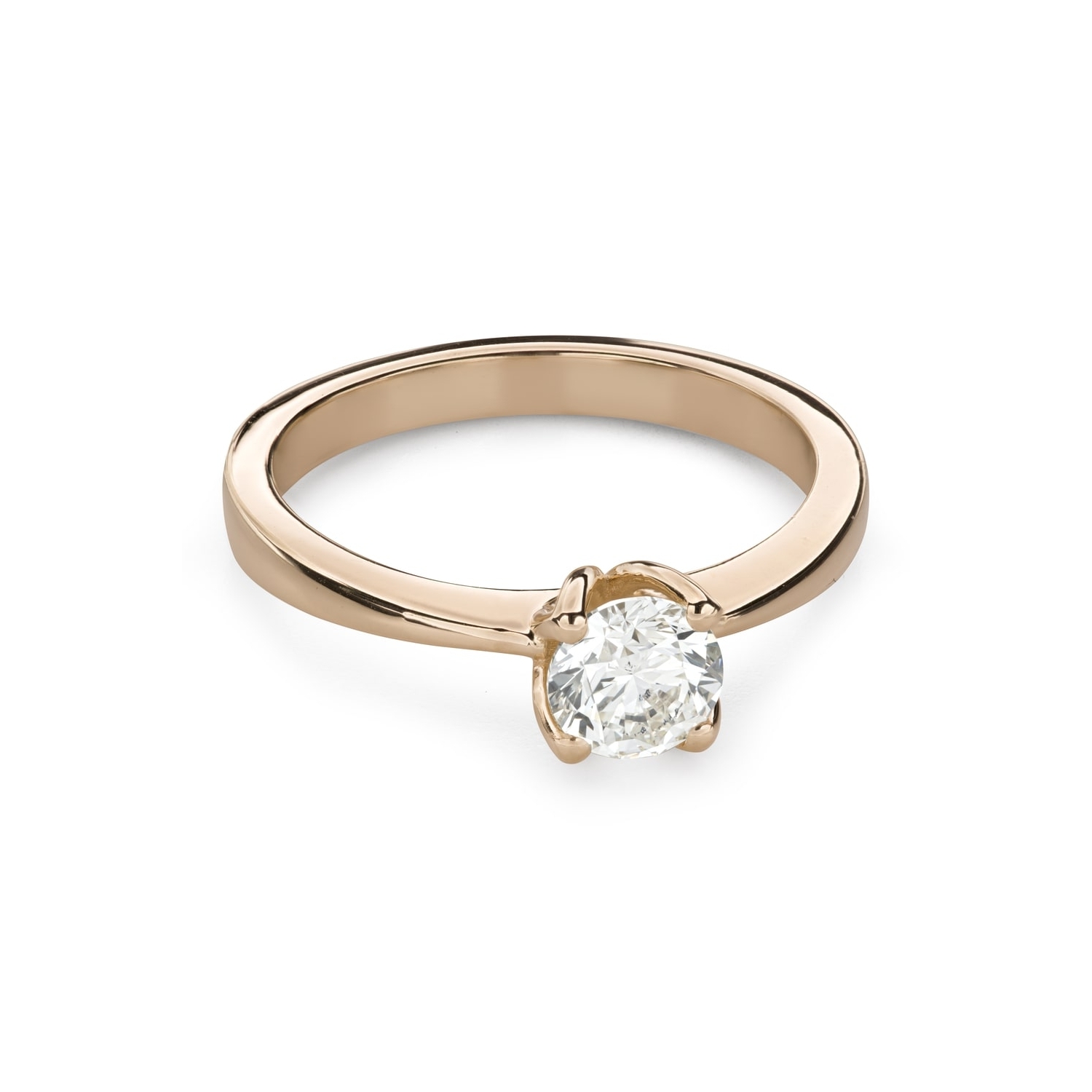 Gold ring with brilliant diamond "Goddess 478"