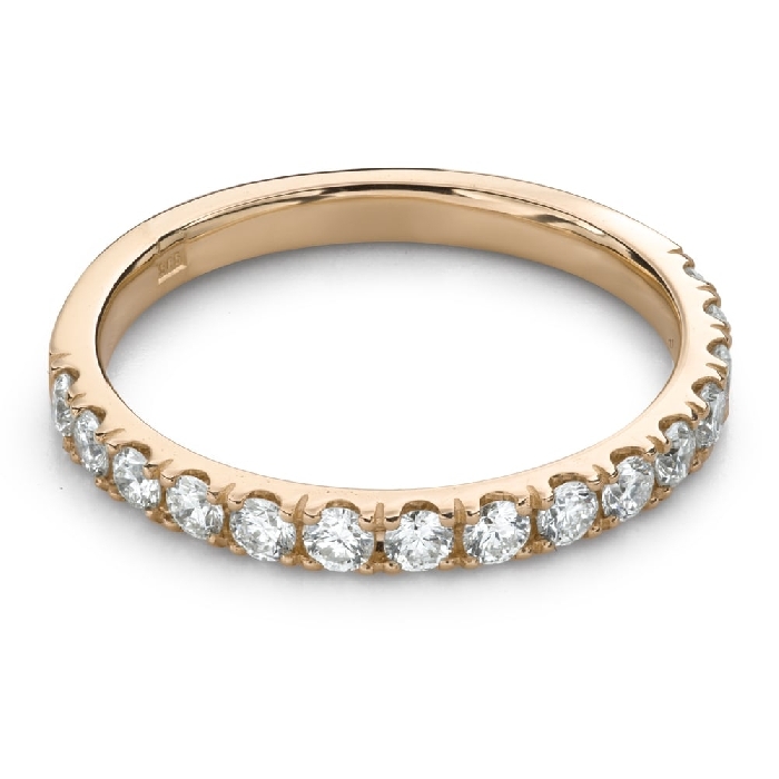 Gold ring with brilliants "Diamond strip 83"