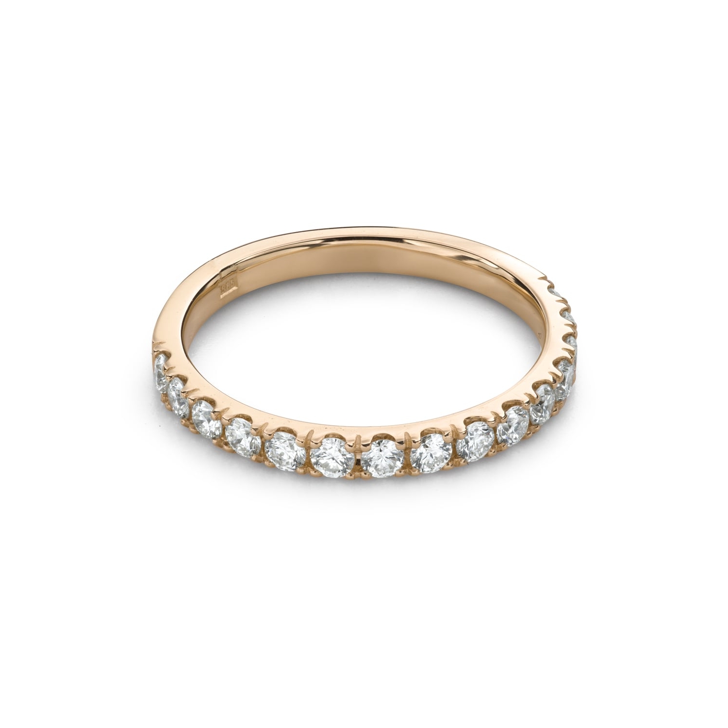 Auksinis žiedas su briliantais "Deimantinė juostelė 83"
