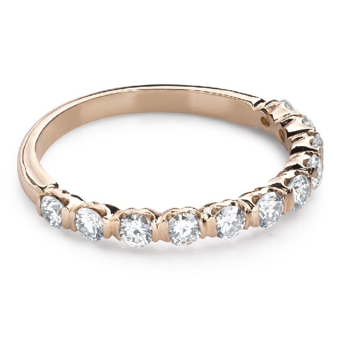 Gold ring with brilliants "Diamond strip 86"