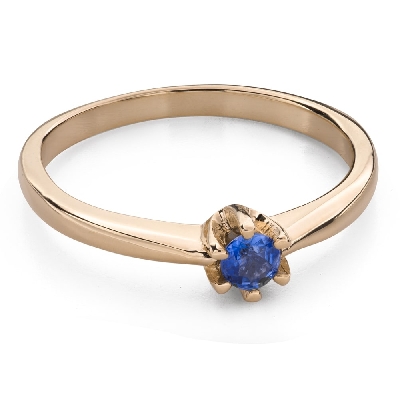 Engagement ring with gemstones "Sapphire 60"