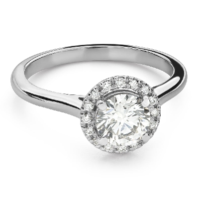 Engagment ring with brilliants "Bouquet of diamonds 69"