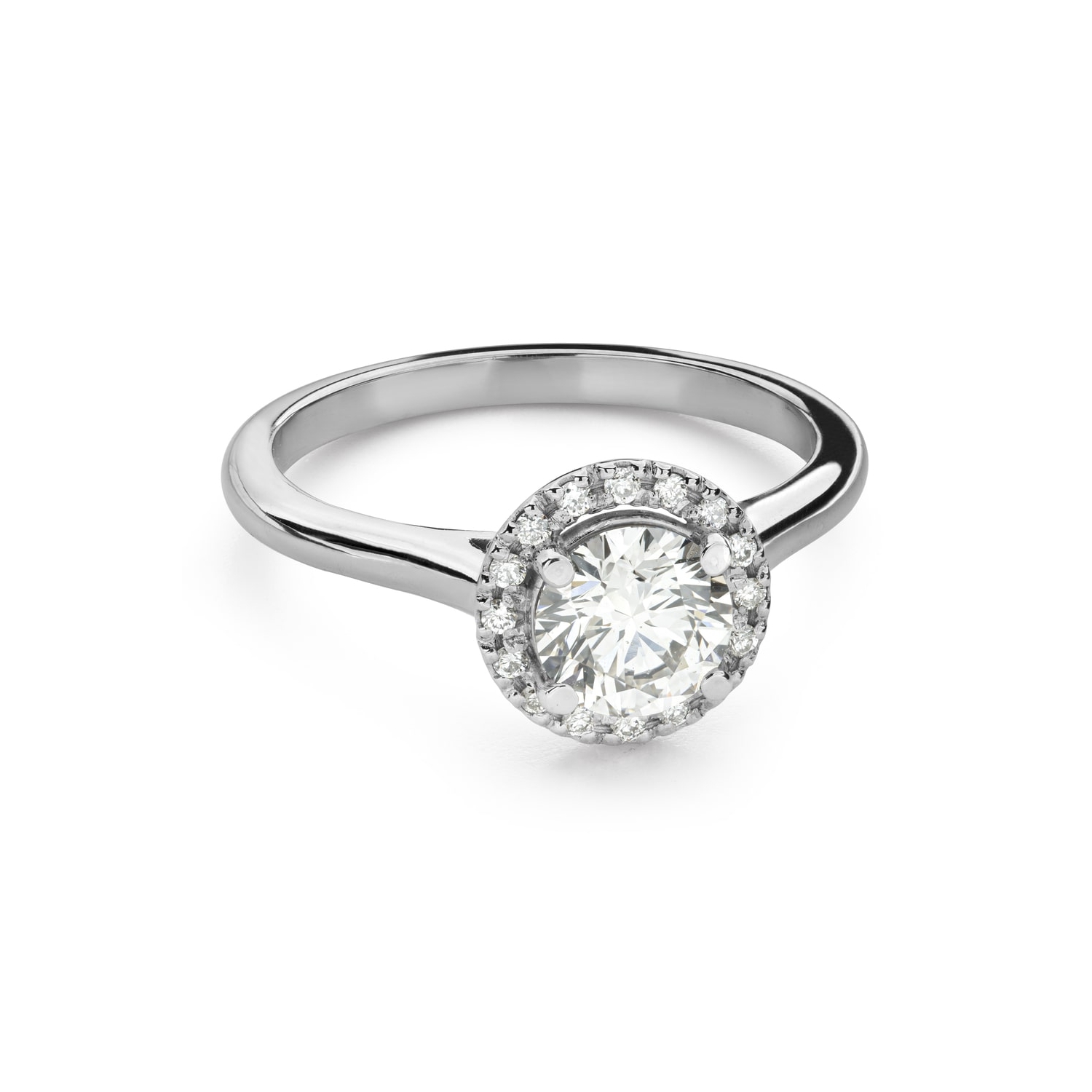 Engagment ring with brilliants "Bouquet of diamonds 69"