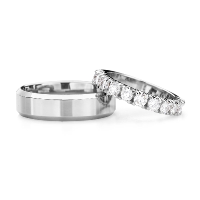 Golden wedding rings with diamonds "VKA 335"