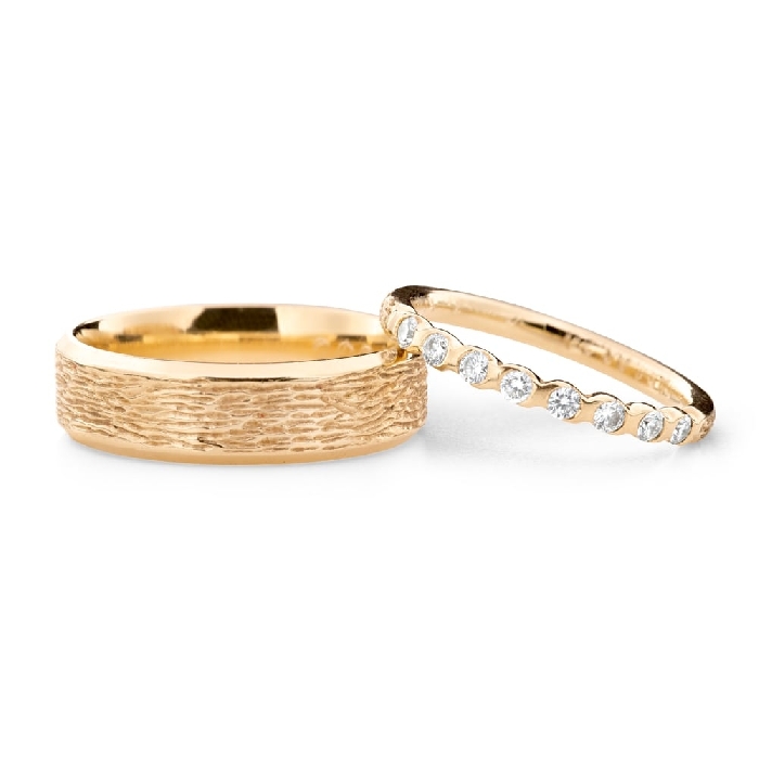 Auksinių žiedų pora su deimantais "VKA 339"