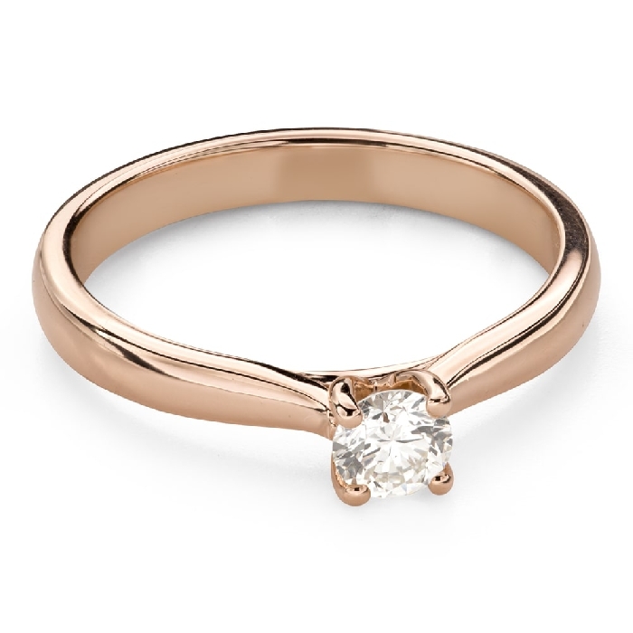 Gold ring with brilliant diamond "Goddess 508"