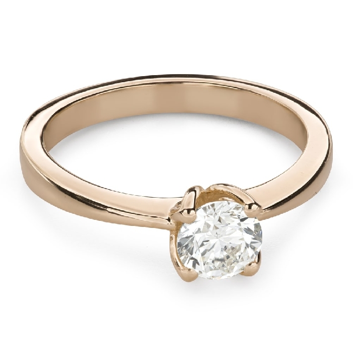 Gold ring with brilliant diamond "Goddess 518"