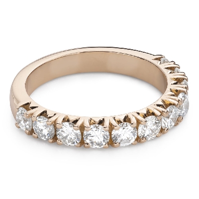 Auksinis žiedas su briliantais "Deimantinė juostelė 97"