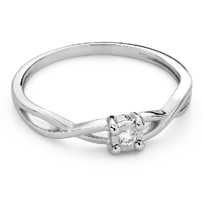 Engagement ring with brilliant "Intertwined destinies 138"