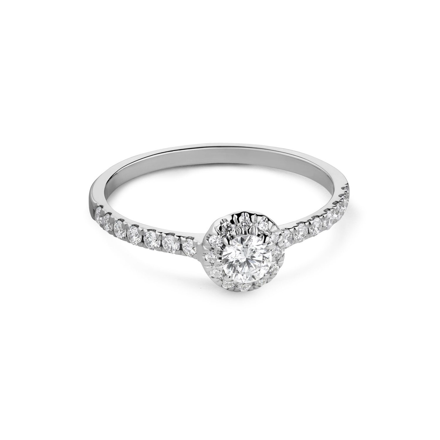 Engagment ring with brilliants "Bouquet of diamonds 77"