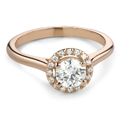 Engagement ring with brilliant "Diamond flower 69"