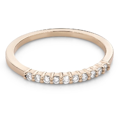 Gold ring with brilliants "Diamond strip 100"