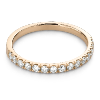 Gold ring with brilliants "Diamond strip 75"
