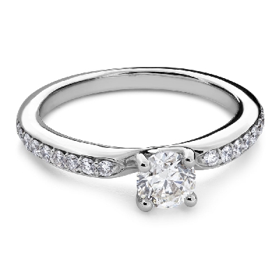 Engagment ring with brilliants "Crown 28"