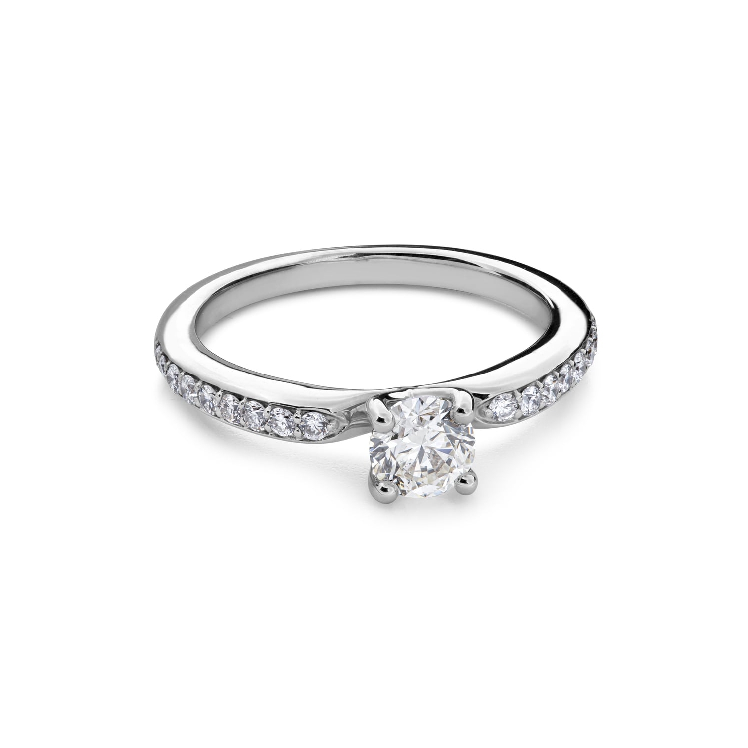 Engagment ring with brilliants "Crown 28"