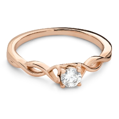 Engagement ring with brilliant "Intertwined destinies 145"