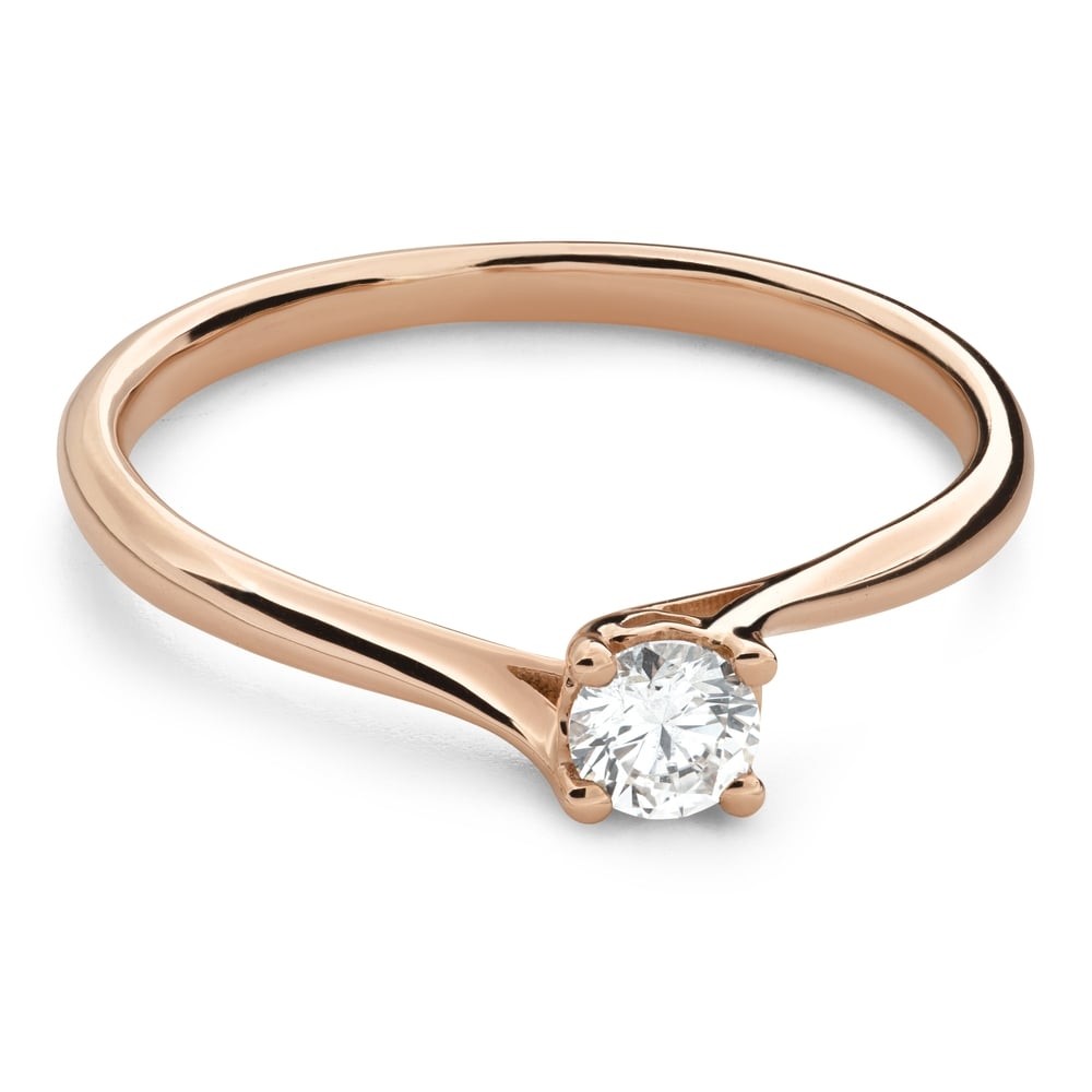 Engagement ring with brilliant "In love 6"