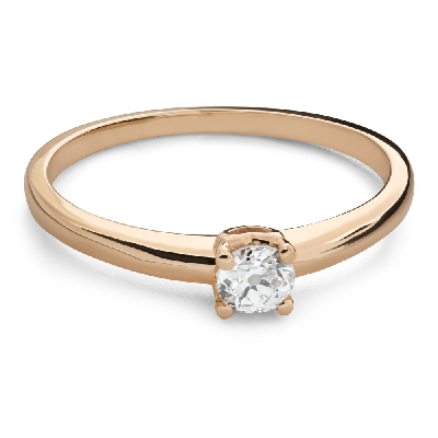 Gold ring with brilliant diamond "Lover 79"