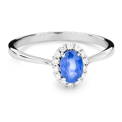 Engagement ring with gemstones "Sapphire 62"