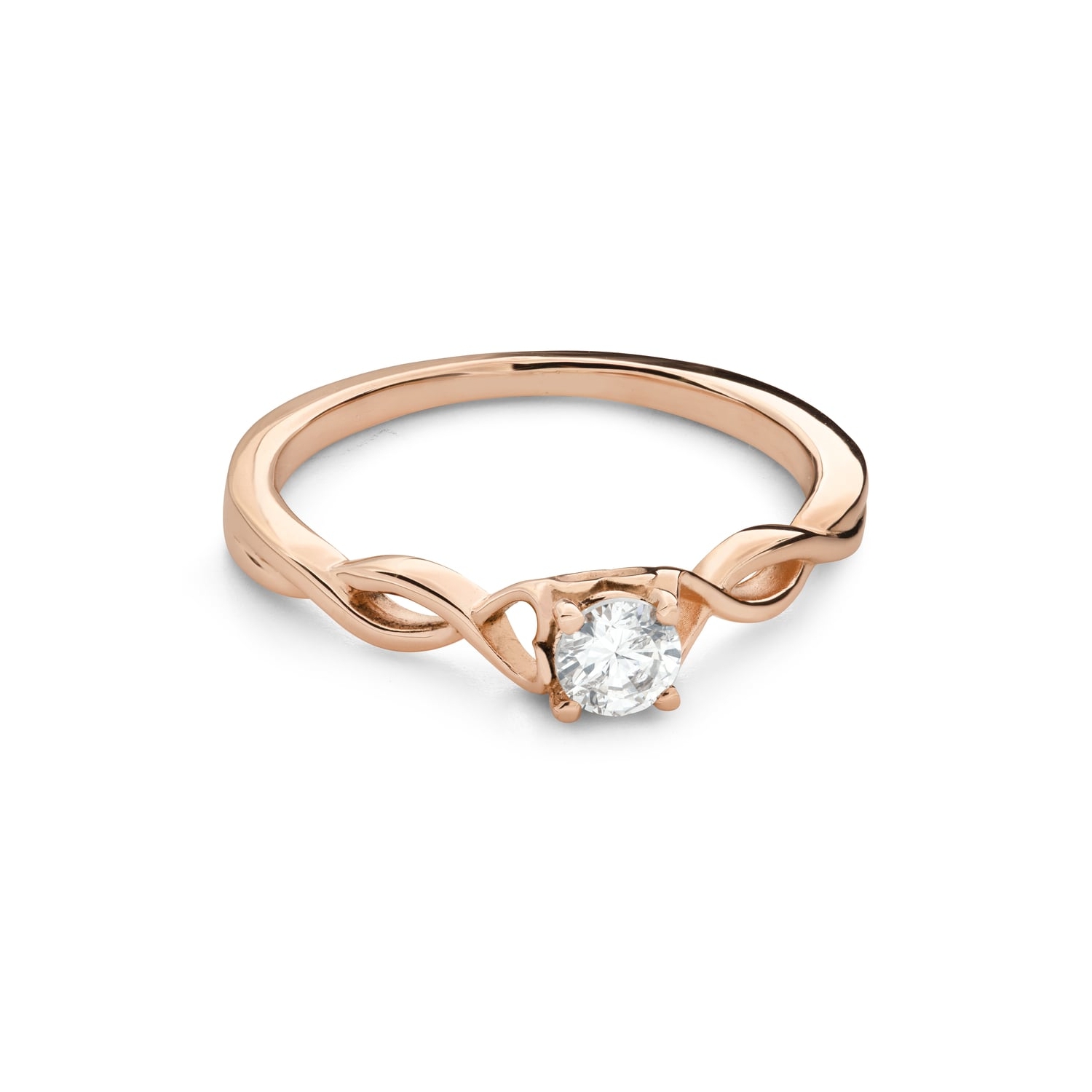 Engagement ring with brilliant "Intertwined destinies 160"
