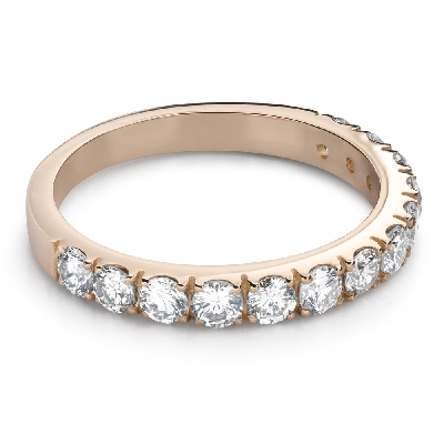 Gold ring with brilliants "Diamond strip 116"
